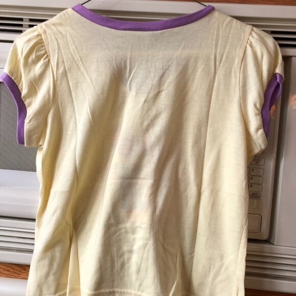 Girls Disney Cuties T Shirt with Deer & Star Performer on Front XL Yellow - Picture 4 of 6